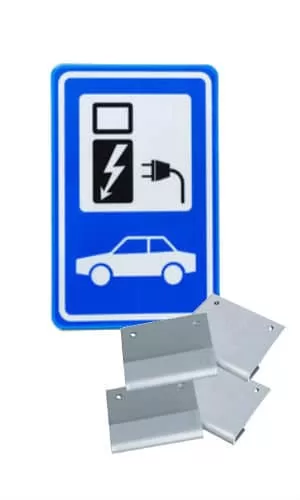Panneau de signalisation de voiture électrique - Bornes de recharges