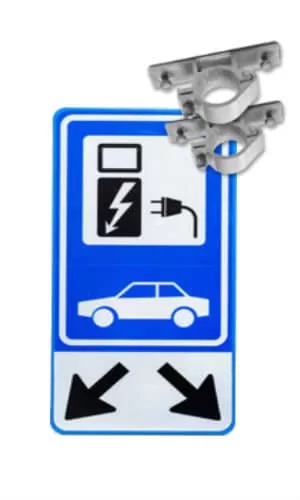 Panneau de signalisation voiture électrique  - Bornes de recharges